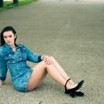 Alabama Barker denim dress