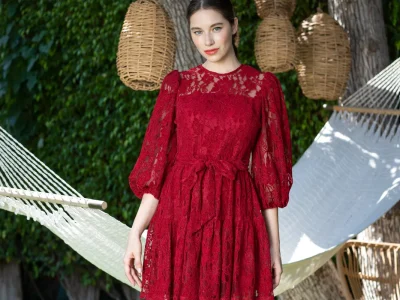 Brooks Nader Dolce Gabbana dress