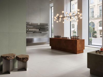VitrA Tiles showroom interior with large-format tiles: VitrA Tiles Presents 