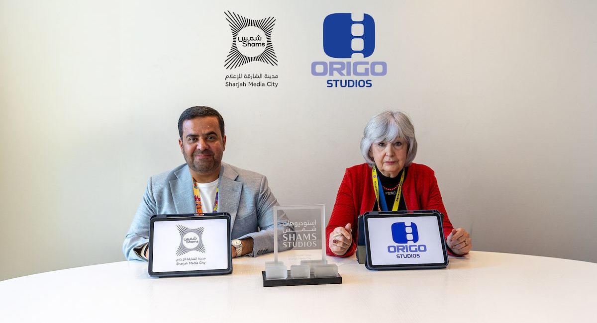 Five sound stages planned as Shams partners with Origo Studios: representatives of Sharjah Media City (Shams) and Origo Studios at the partnership signing