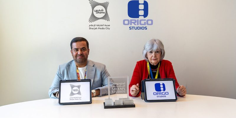 Five sound stages planned as Shams partners with Origo Studios: representatives of Sharjah Media City (Shams) and Origo Studios at the partnership signing